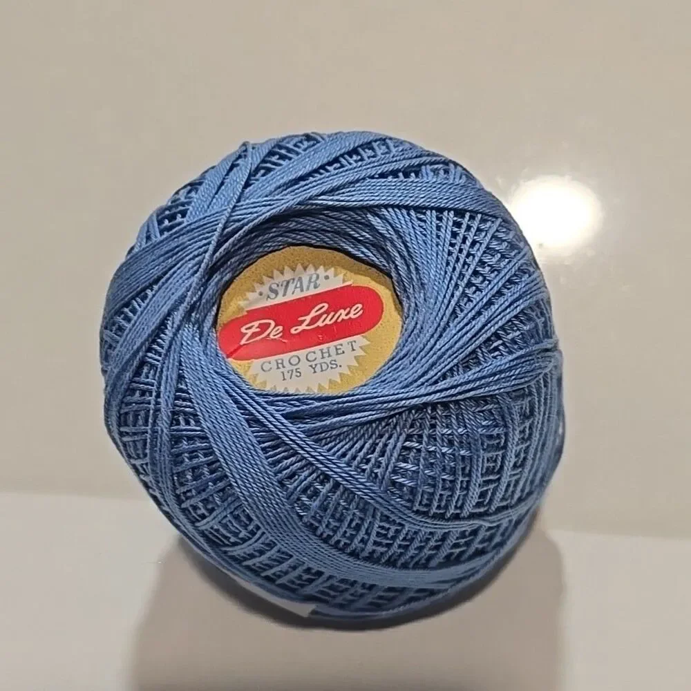 Star De Luxe Crochet Thread Blue #16 - 175 Yds